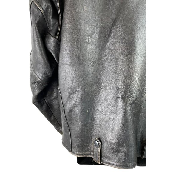 Vulcan Motorcycles Ripples Black Belted Lined Motorcycle Jacket Mens Size Large - Picture 15 of 16